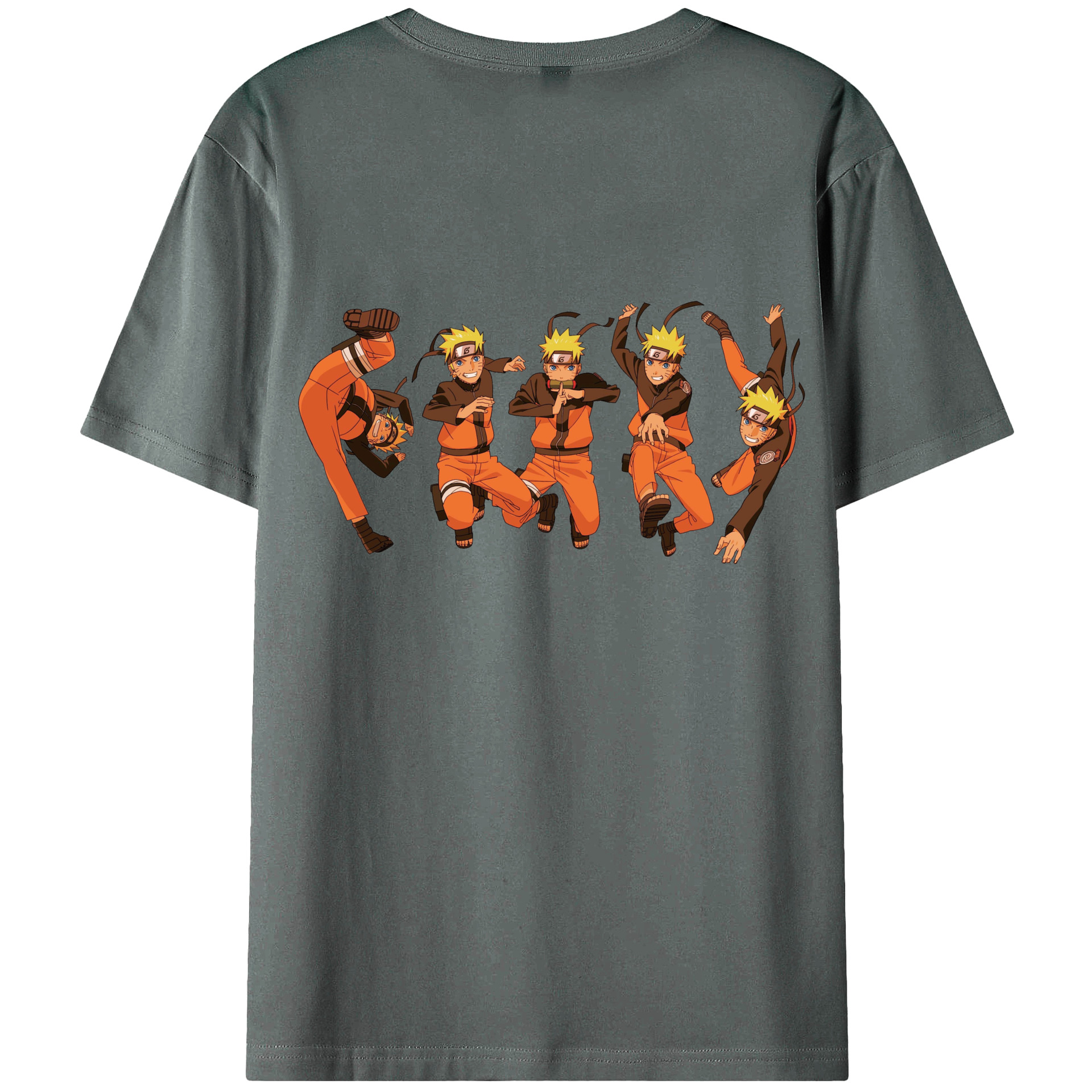 （画像用） NARUTO -ナルト- うずまき ナルト Uzumaki Naruto 綿100％ メンズ半袖Tシャツ（バックプリント） 通気性
